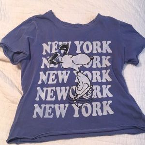 snoopy cropped t-shirt